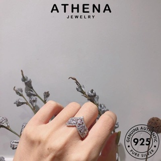 ATHENA JEWELRY เครื่องประดับ ต้นฉบับ แหวน เกาหลี 925 ผู้หญิง มงกุฎส่วนบุคคล เงิน Silver มอยส์ซาไนท์ไดมอนด์ เครื่องประดับ แฟชั่น แท้ R780