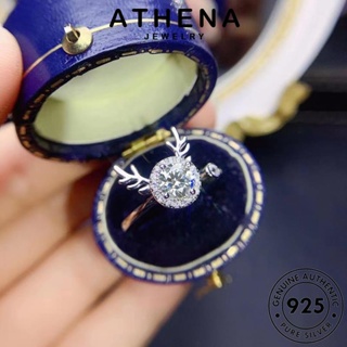 ATHENA JEWELRY Silver กวางน้อย เครื่องประดับ ต้นฉบับ แท้ เงิน แฟชั่น เกาหลี มอยส์ซาไนท์ไดมอนด์ เครื่องประดับ ผู้หญิง 925 แหวน R2088
