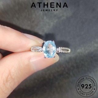 ATHENA JEWELRY แหวน 925 แท้ อความารีน Silver เกาหลี วงรีง่ายๆ เครื่องประดับ ต้นฉบับ เงิน ผู้หญิง เครื่องประดับ แฟชั่น R2248