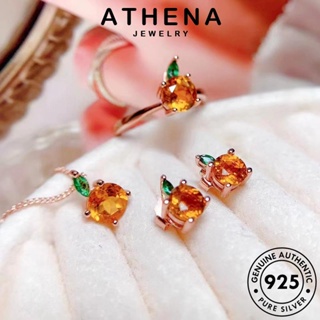 ATHENA JEWELRY สร้อยคอ ผู้หญิง เครื่องประดับ จี้ Silver 925 เครื่องประดับ ต้นฉบับ เกาหลี มรกต แท้ แอปเปิ้ลน่ารัก เงิน แฟชั่น S197