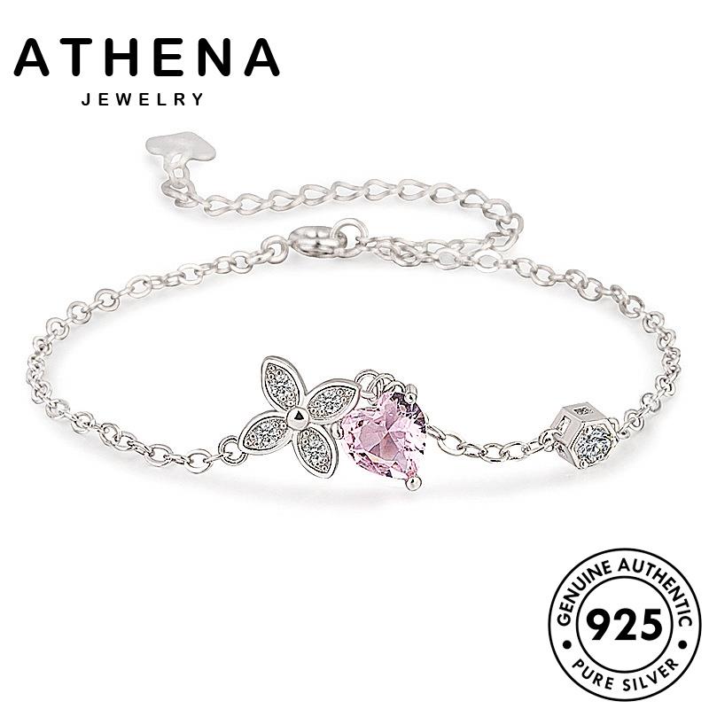 athena-jewelry-เงิน-ผู้หญิง-เกาหลี-โคลเวอร์สี่ใบที่เรียบง่าย-เครื่องประดับ-จี้-สร้อยคอ-คริสตัลเพชรสีชมพู-แท้-เครื่องประดับ-แฟชั่น-silver-ต้นฉบับ-925-s3