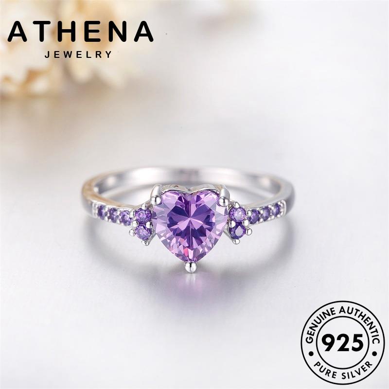 athena-jewelry-เงิน-แฟชั่น-แท้-ต้นฉบับ-เกาหลี-พลอยสีม่วง-ผู้หญิง-แหวน-silver-ความรักที่เรียบง่าย-925-เครื่องประดับ-เครื่องประดับ-r2
