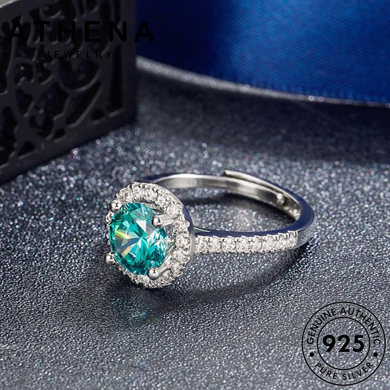athena-jewelry-แท้-เครื่องประดับ-silver-แหวน-บุคลิกภาพกลม-925-แฟชั่น-เครื่องประดับ-ต้นฉบับ-ผู้หญิง-อความารีน-เงิน-เกาหลี-r954