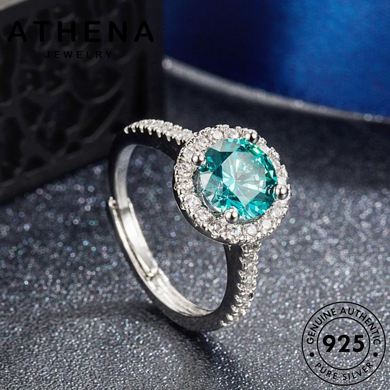 athena-jewelry-แท้-เครื่องประดับ-silver-แหวน-บุคลิกภาพกลม-925-แฟชั่น-เครื่องประดับ-ต้นฉบับ-ผู้หญิง-อความารีน-เงิน-เกาหลี-r954