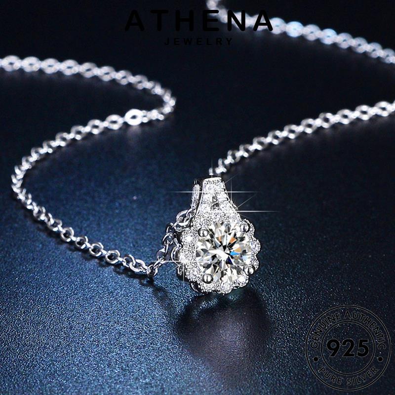 athena-jewelry-แฟชั่น-มอยส์ซาไนท์ไดมอนด์-เกาหลี-แท้-เครื่องประดับ-silver-เครื่องประดับ-จี้-ดอกทานตะวันที่สวยงาม-ต้นฉบับ-เงิน-925-ผู้หญิง-สร้อยคอ-n15