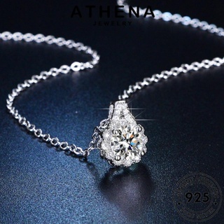 ATHENA JEWELRY แฟชั่น มอยส์ซาไนท์ไดมอนด์ เกาหลี แท้ เครื่องประดับ Silver เครื่องประดับ จี้ ดอกทานตะวันที่สวยงาม ต้นฉบับ เงิน 925 ผู้หญิง สร้อยคอ N15