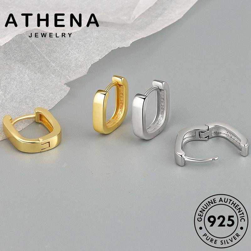 athena-jewelry-สี่เหลี่ยม-ต้นฉบับ-เกาหลี-หนีบ-ตุ้มหู-เครื่องประดับ-ห่วง-925-แท้-ต่างหู-silver-เงิน-แฟชั่น-ทอง-เครื่องประดับ-ผู้หญิง-e308