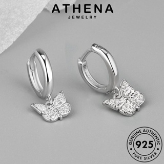 ATHENA JEWELRY ต่างหู 925 แท้ แฟชั่น ผีเสื้อ ผู้หญิง ทอง ห่วง เครื่องประดับ เงิน เกาหลี หนีบ ตุ้มหู Silver ต้นฉบับ เครื่องประดับ E311