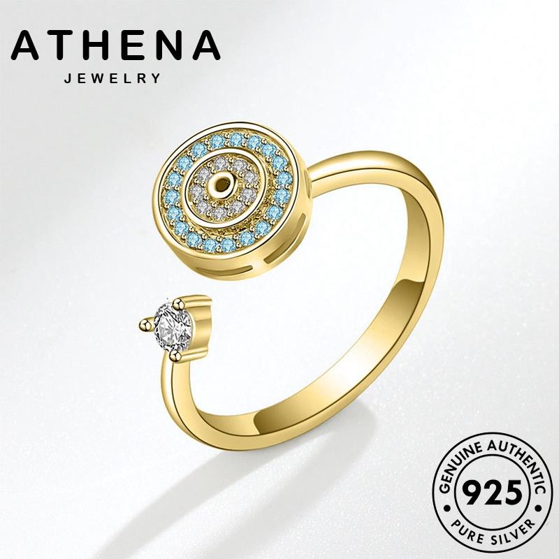 athena-jewelry-ต้นฉบับ-แท้-ผู้หญิง-silver-925-เกาหลี-แฟชั่น-เงิน-เครื่องประดับ-ตาปีศาจคลาสสิก-อความารีนโกลด์-เครื่องประดับ-แหวน-r4