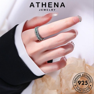 ATHENA JEWELRY แฟชั่น เงิน Silver 925 แหวน เครื่องประดับ เครื่องประดับ มรกต การถักทอบุคลิกภาพ แท้ เกาหลี ต้นฉบับ ผู้หญิง R42