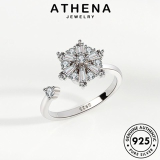 ATHENA JEWELRY มอยส์ซาไนท์ไดมอนด์ แหวน เกล็ดหิมะแฟชั่น เกาหลี เครื่องประดับ ต้นฉบับ 925 แท้ แฟชั่น เงิน ผู้หญิง Silver เครื่องประดับ R111