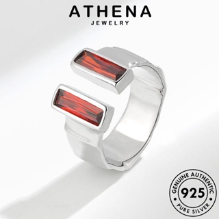 ATHENA JEWELRY แท้ Silver เครื่องประดับ ทับทิม เงิน คลื่นระดับไฮเอนด์ เครื่องประดับ ผู้หญิง 925 แหวน ต้นฉบับ เกาหลี แฟชั่น R909