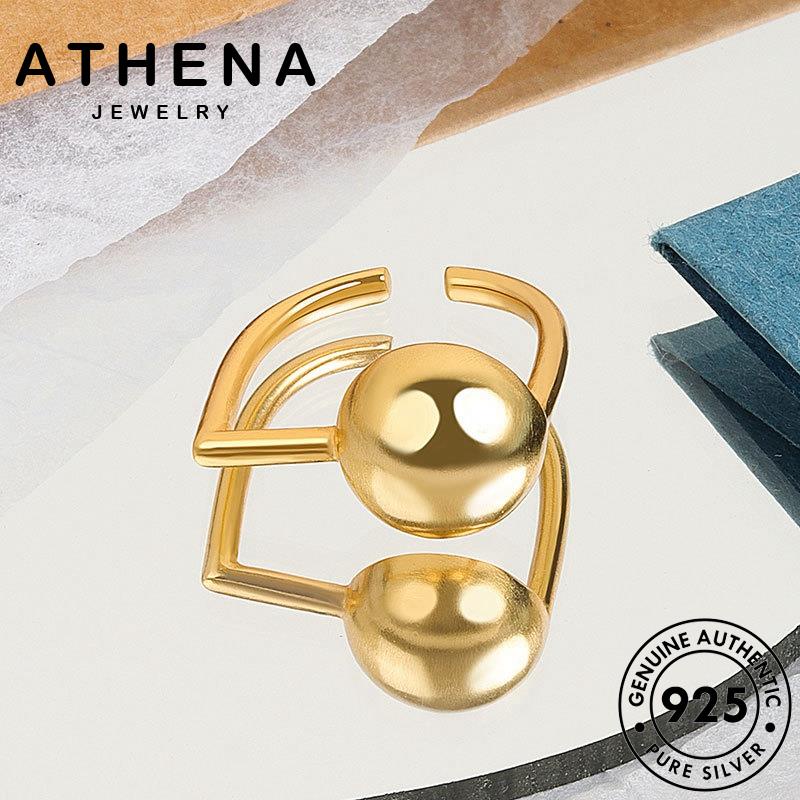 athena-jewelry-เครื่องประดับ-เงิน-ทอง-ลูกง่ายๆ-925-เครื่องประดับ-ต้นฉบับ-แฟชั่น-แท้-silver-เกาหลี-ผู้หญิง-แหวน-r1252