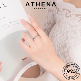 ATHENA JEWELRY แฟชั่น แท้ ผู้หญิง 925 เครื่องประดับ เกาหลี แหวน ต้นฉบับ เงิน ห่วงโซ่กลวง Silver เครื่องประดับ R1628