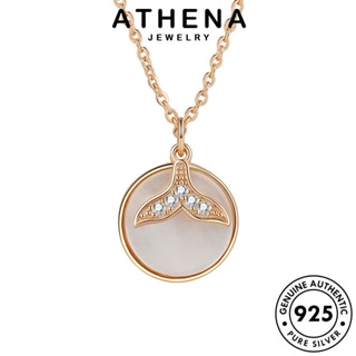 ATHENA JEWELRY เกาหลี จี้ เครื่องประดับ 925 แฟชั่น หางปลาบุคลิกภาพ ผู้หญิง สร้อยคอ เครื่องประดับ Silver เงิน ทอง แท้ ต้นฉบับ N103