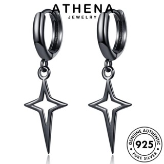 ATHENA JEWELRY ตุ้มหู เกาหลี ต้นฉบับ เครื่องประดับ หนีบ ห่วง ต่างหู แฟชั่น ข้าม เงิน แท้ เครื่องประดับ 925 Silver ผู้หญิง ทอง E1261