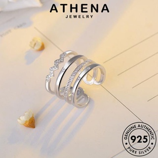 ATHENA JEWELRY สายแฟชั่น เงิน แหวน แฟชั่น โกลด์ เครื่องประดับ แท้ เกาหลี เครื่องประดับ Silver ไดมอนด์ ต้นฉบับ มอยส์ซาไนท์ ผู้หญิง 925 R179