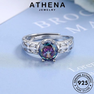 ATHENA JEWELRY เงิน 925 มูนสโตน ผู้หญิง ต้นฉบับ เกาหลี แฟชั่น Silver กลม เครื่องประดับ เครื่องประดับ แหวน แท้ R205