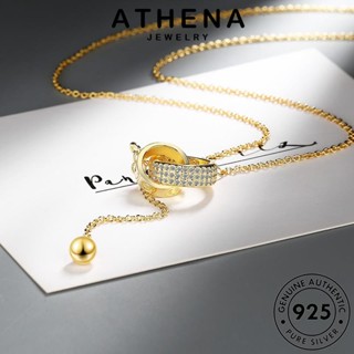 ATHENA JEWELRY ประสาน จี้ ไดมอนด์ เครื่องประดับ 925 โกลด์ แฟชั่น เกาหลี แท้ เครื่องประดับ มอยส์ซาไนท์ ต้นฉบับ ผู้หญิง เงิน สร้อยคอ Silver N230