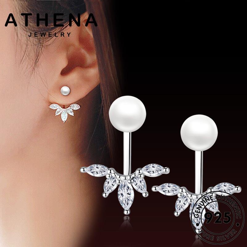 athena-jewelry-หนีบ-แท้-ตุ้มหู-แฟชั่น-เกาหลี-เครื่องประดับ-ต้นฉบับ-ไข่มุก-ผู้หญิง-แฟชั่นพู่-เงิน-925-silver-ห่วง-เครื่องประดับ-ต่างหู-m035