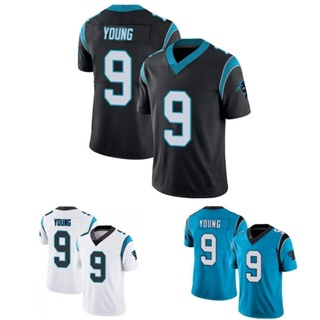 เสื้อกีฬารักบี้ แขนสั้น ทรงหลวม ลายทีมเต้นรํา Carolina Panthers Rugby Jersey 9Bryce ขนาดใหญ่ สไตล์ยุโรป และอเมริกา