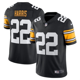 เสื้อกีฬารักบี้แขนสั้น ทรงหลวม ขนาดใหญ่ ลายทีม NFL Pittsburgh Steelers Pittsburgh Steelers Rugby Jersey No. สไตล์ยุโรป และอเมริกา แนวสตรีทแดนซ์ เสื้อกีฬาแขนสั้น ลายทีม Najee Harris 22