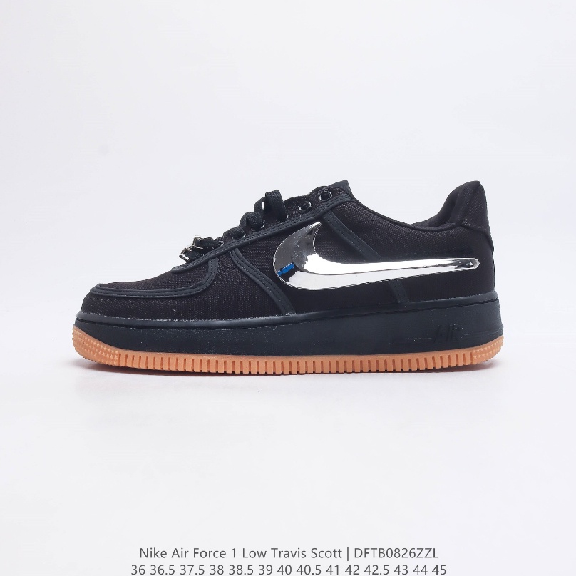 travis scott x nike air force 1 black