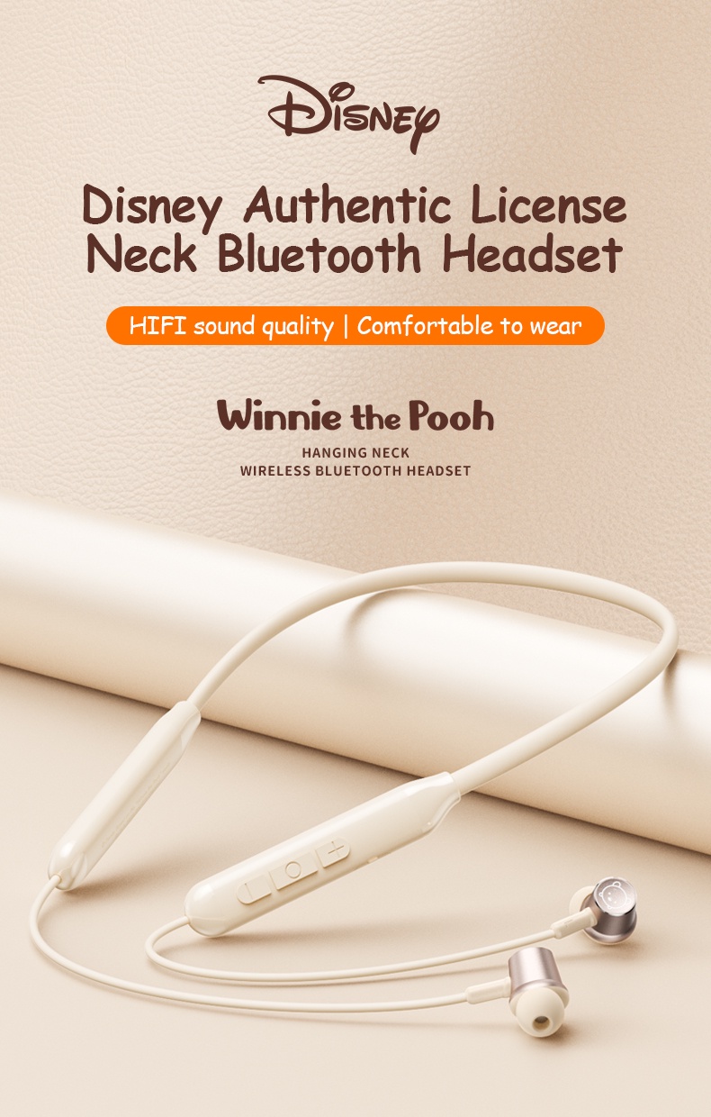Disney QS-Q6 หูฟังบลูทูธสปอร์ตตัดเสียงรบกวนกันน้ำคุณภาพเสียงระดับ HD 5. ...