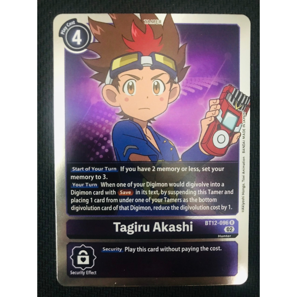 การ ์ ด Digimon BT12-096 - Tagiru Akashi - Tamer - หายาก | Shopee Thailand