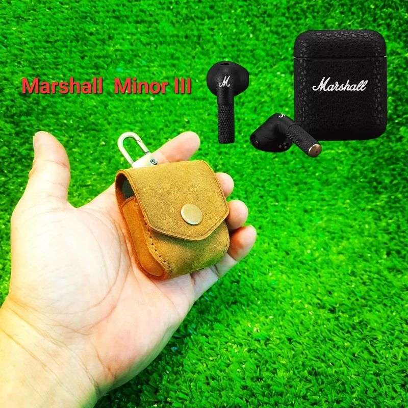 MARSHALL MINOR III LEATHER CASE (3) ปุ่มแม่เหล็ก, ปุ่มบีบ (หนัง GENUINE ...