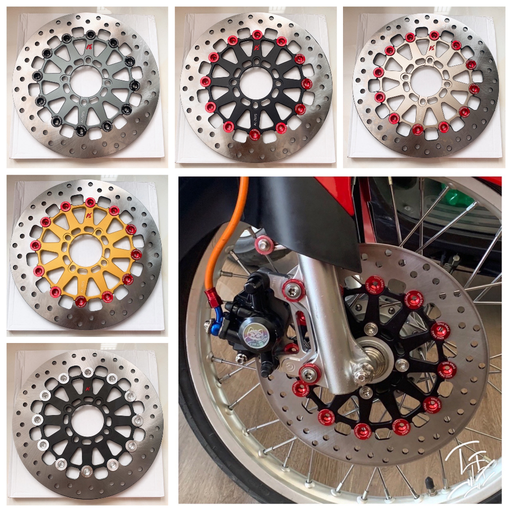 ️ King Drag Brake Disc รุ่น V2 4 รู ขนาด 267mm 12 ปุ่มอะลูมิเนียม มี ...