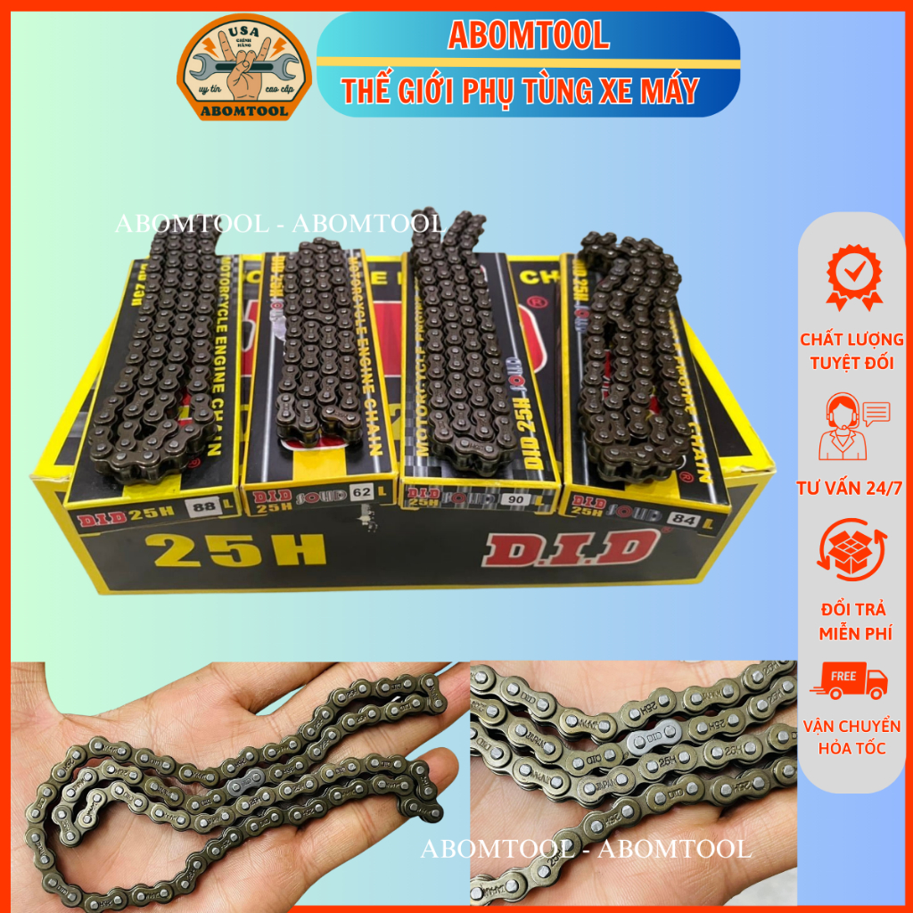 DID cam chain ใช้สําหรับรถหลายรุ่น มีรหัสทั้งหมด 62-82-684-88-90 ...