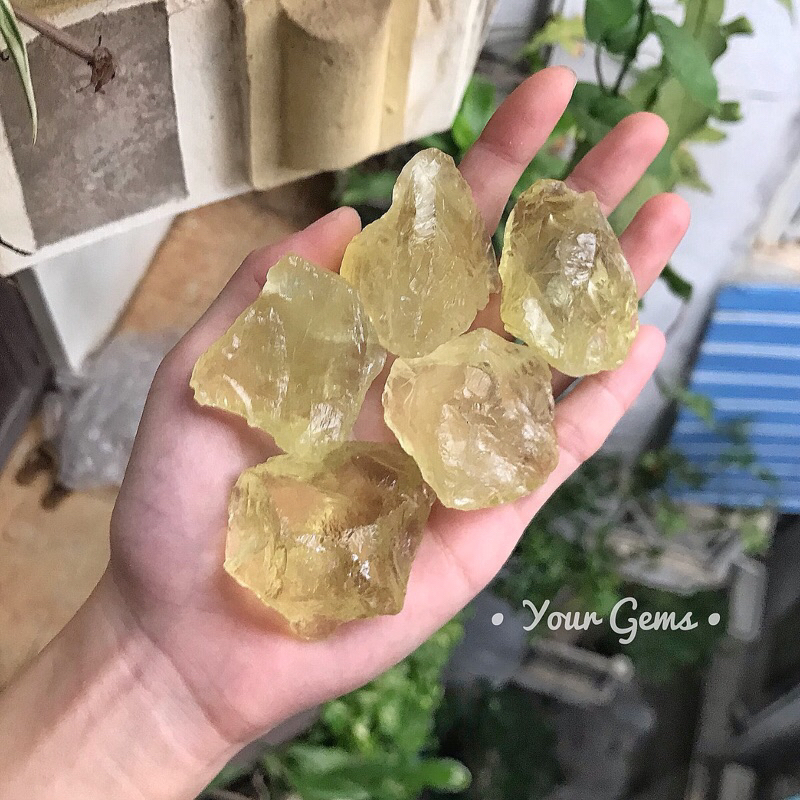 [ Raw ] Citrine Lemon Yellow Crude Citrine Collect, Purify เผือก ...