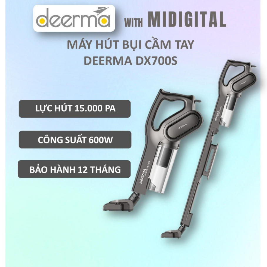 Deerma DX700S-DX700 เครื่องดูดฝุ่น- ของแท้ 6 เดือน | Shopee Thailand