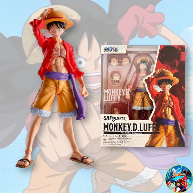โมเดลของเล่น หมวกฟางลูฟี่ SHF พร้อมข้อต่อเคลื่อนไหวโจรสลัดการ์ตูนวันพีซ ...