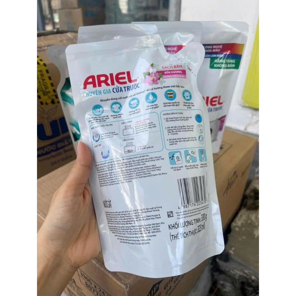 Ariel Laundry Detergent Concentrated Quick Clean Small Bag 330g ...