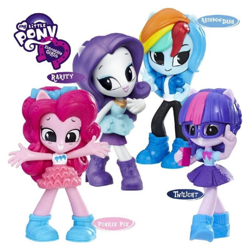 Combo ตุ๊กตา My Little Pony 4 ตัว + ม้าโพนี่สุ่ม 4 ตัว ผลิตภัณฑ์ Hasbro ...