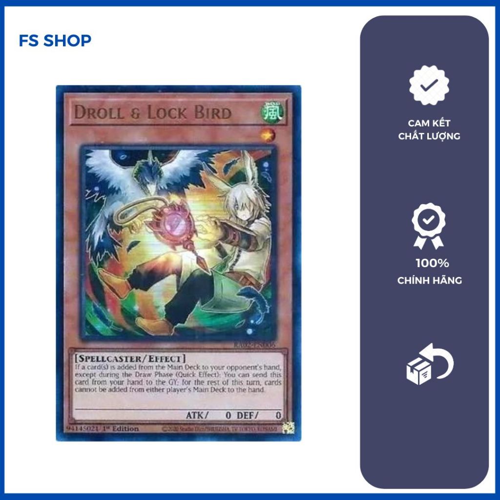 [FS Yugioh] การ์ด Droll & Lock Bird ของแท้ Yugioh (ศิลปะสลับ) Shopee Thailand