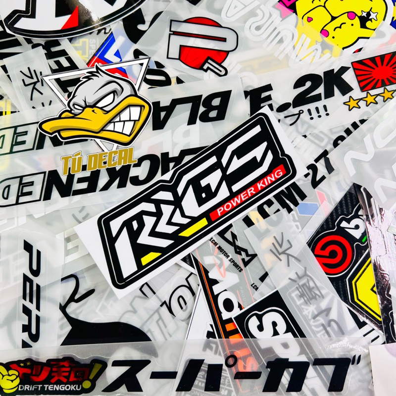 RGS Letter Logo Sticker สติ๊กเกอร์ตกแต่งสําหรับพื้นหลังสีรถจักรยานยนต์ ...
