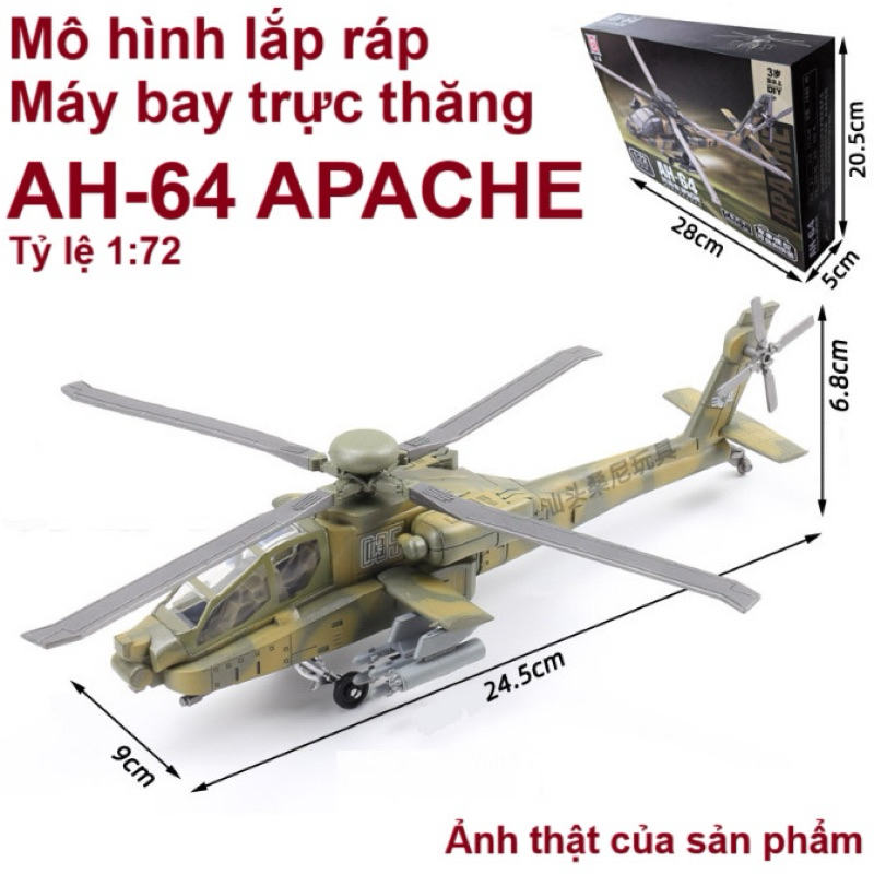 1:72 Scale Military Assembly Model Ap-64 APACHE เฮลิคอปเตอร์ต่อสู้, EC ...