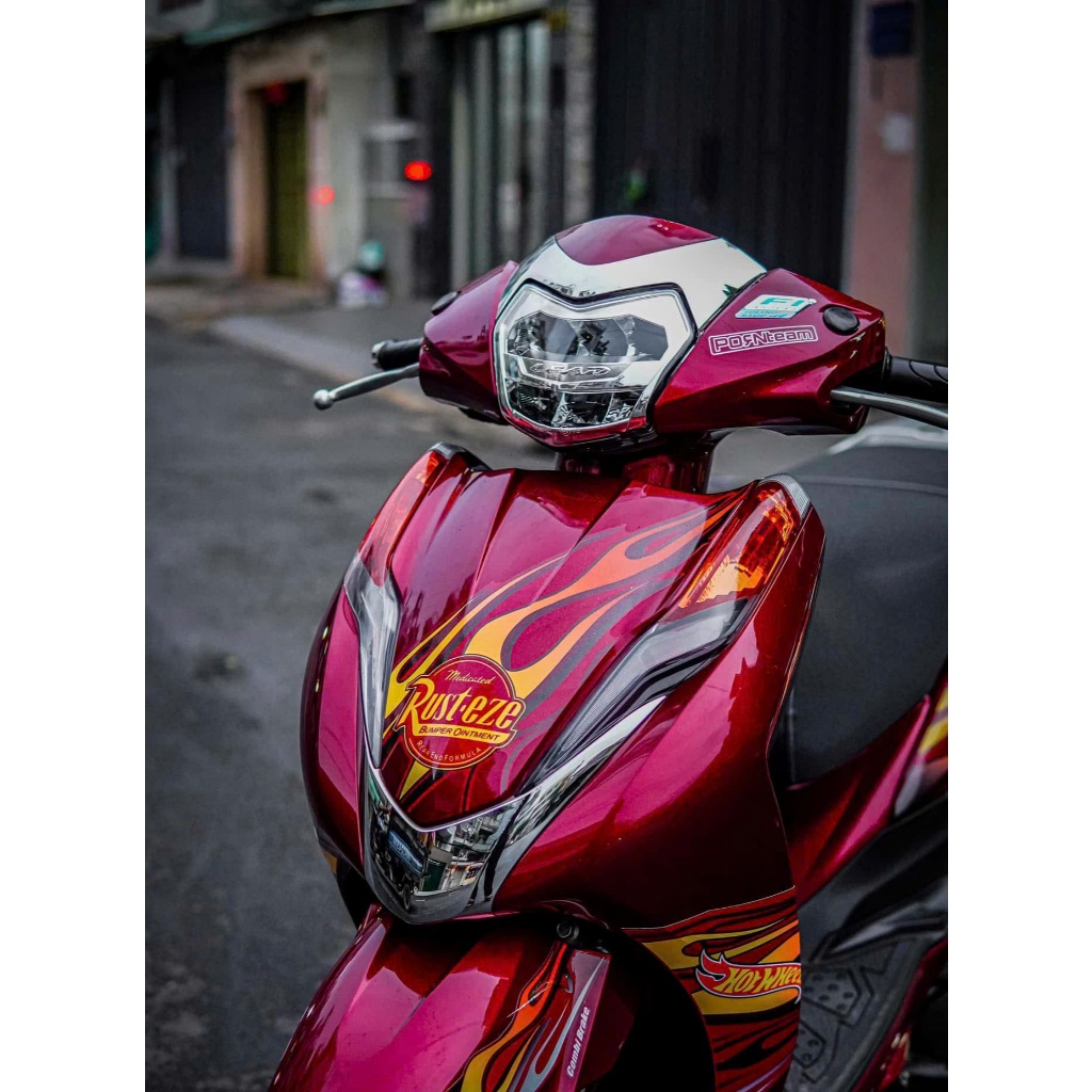 LEAD RED FIRE RED REMOVABLE สติ๊กเกอร์ DECAL3 LAYER กันน้ําสูง ADHESIVE ...