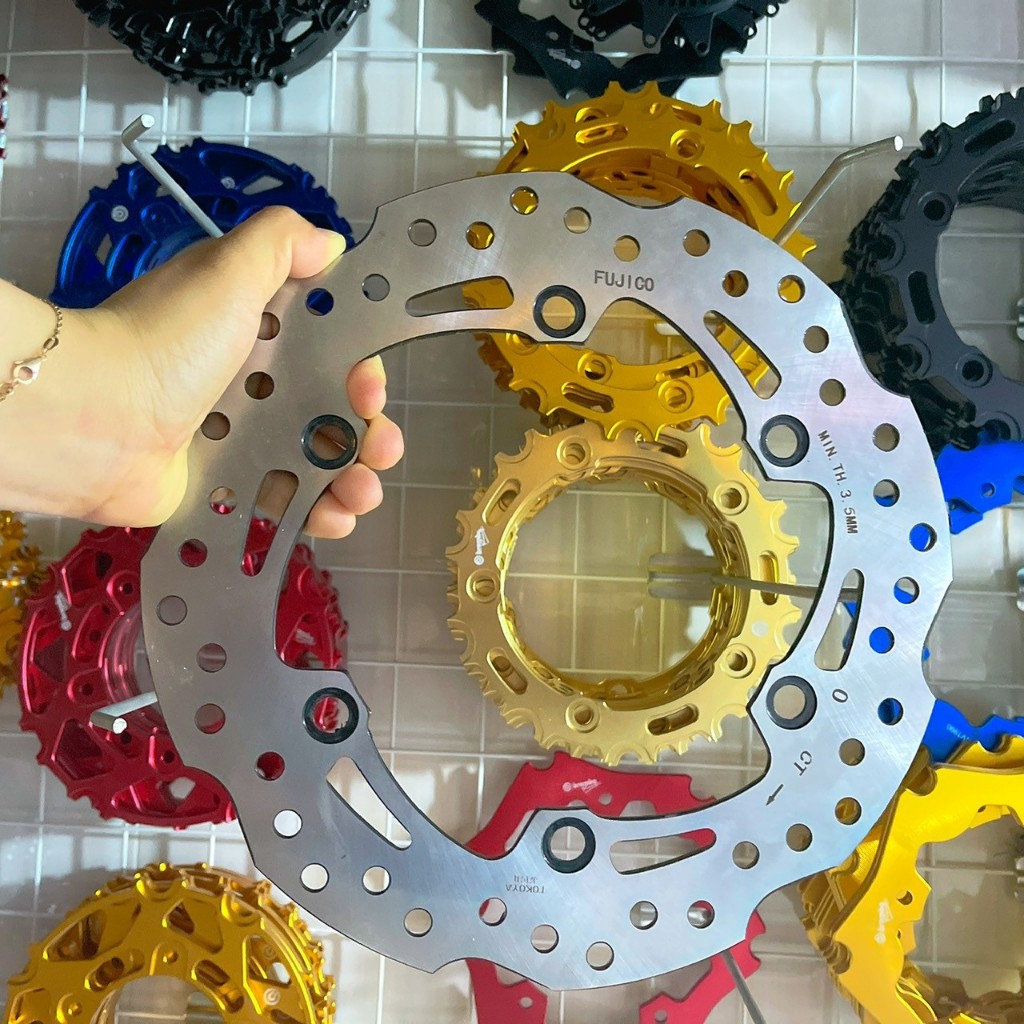 (X á Lo) Winner Front Brake Disc Rim รุ่นหยัก 260mm, 4รู.Attach รถรุ่น ...