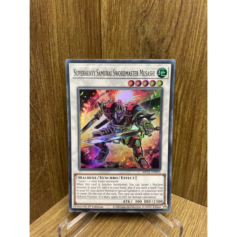 ( การ์ด YUGIOH ของแท้ ) Superhold Samurai Swordmaster Musashi / Super ...