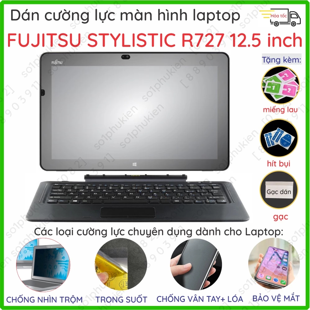FUJITSU STYLISTIC R727 ฟิล์มกันรอยแท็บเล็ต 12.5 นิ้ว/ Fujitsu F02K 10.1 ...