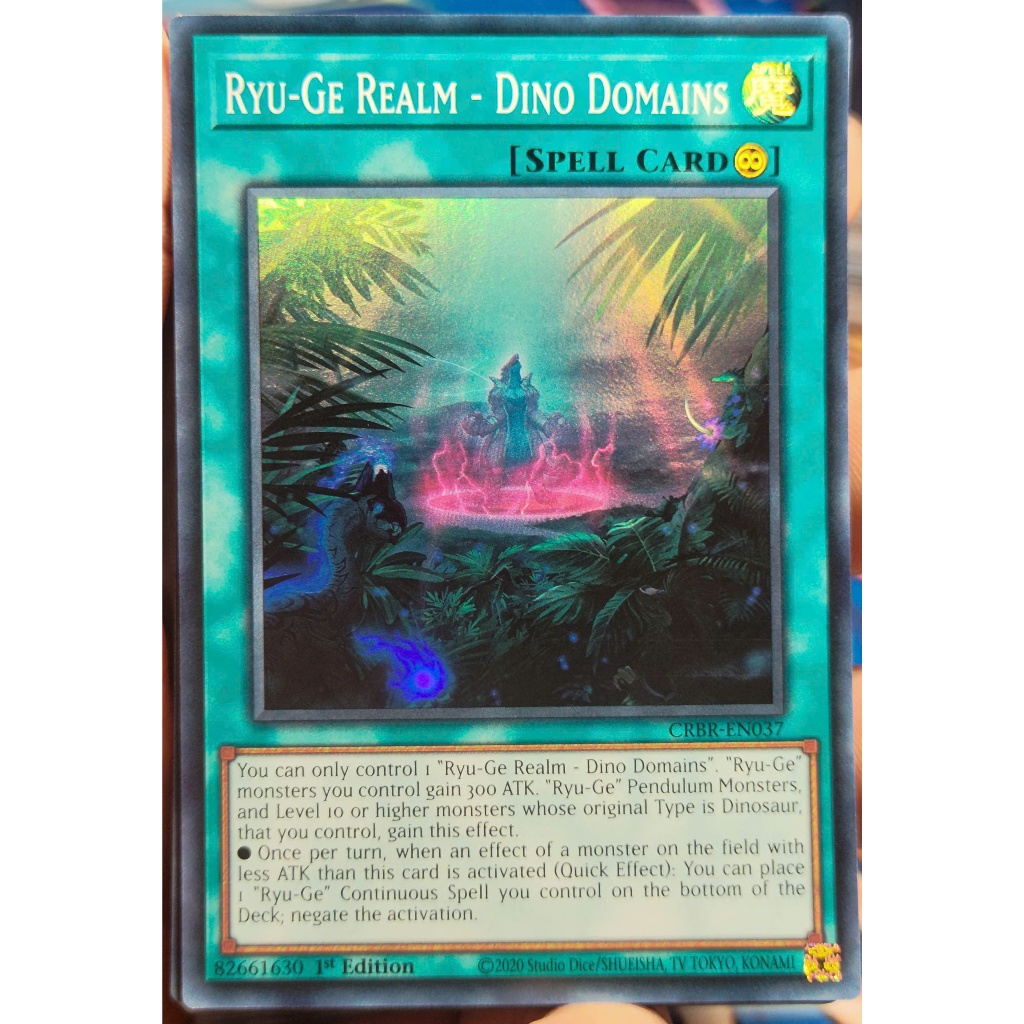 [KW2 Yugioh] [EN-UK-AE] การ์ด Ryu-Ge Realm - Dino Domains - CRBR-EN037 ...
