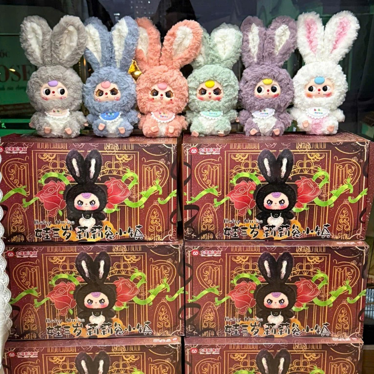 Blindbox Baby Three Rabbit Town Lily Rabbit Town ตุ๊กตาหมี ไวนิล tatato ...