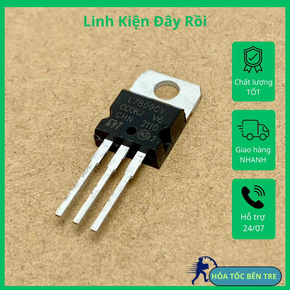 2 ชิ้น L7809CV 7809 L7809 ของแท้ 9V 1.5A TO-220 ตัวควบคุมแรงดันไฟฟ้า IC ...