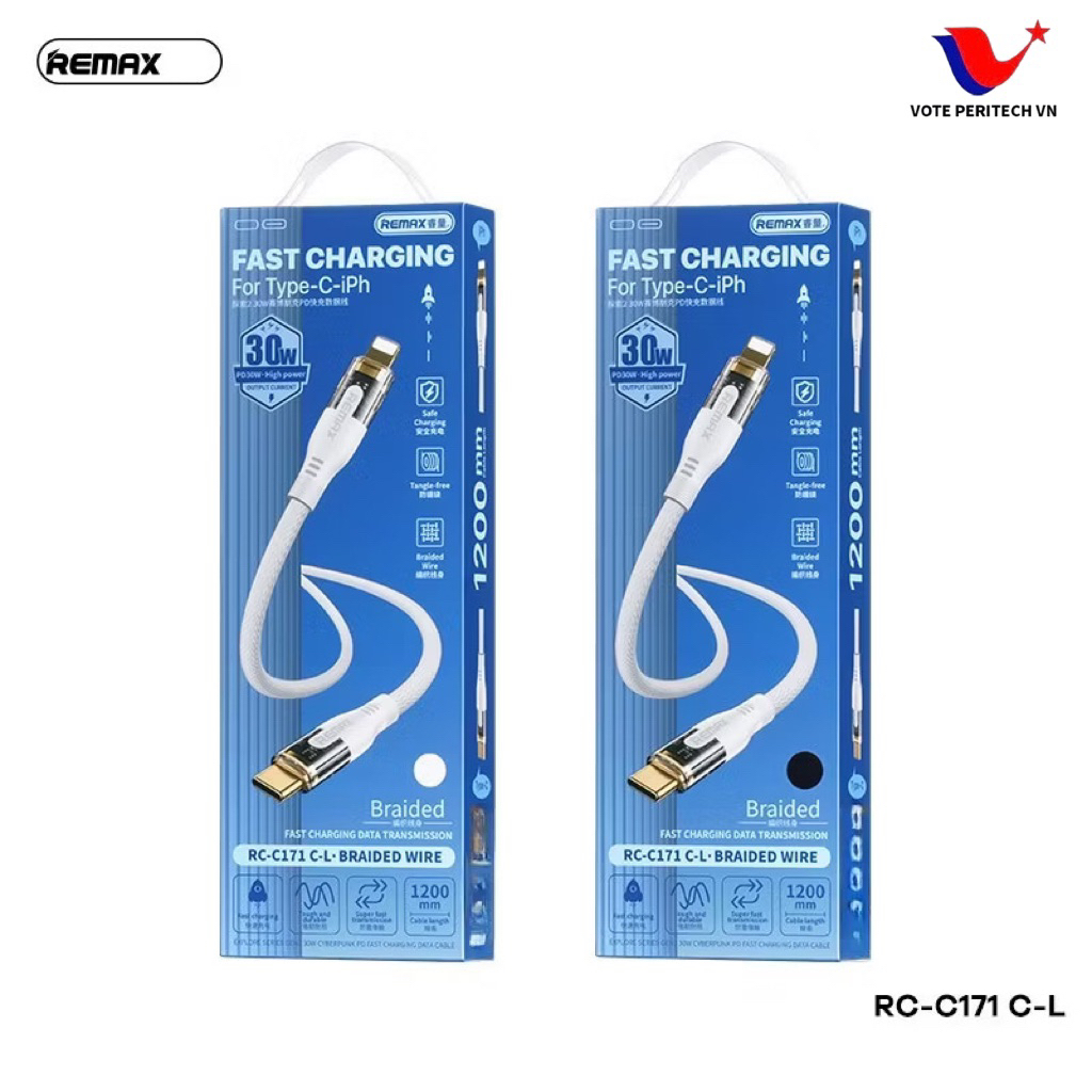 Remax RC-C171 CL– 30W/ RC-C171 CC– 60W สายชาร์จเร็ว | Shopee Thailand