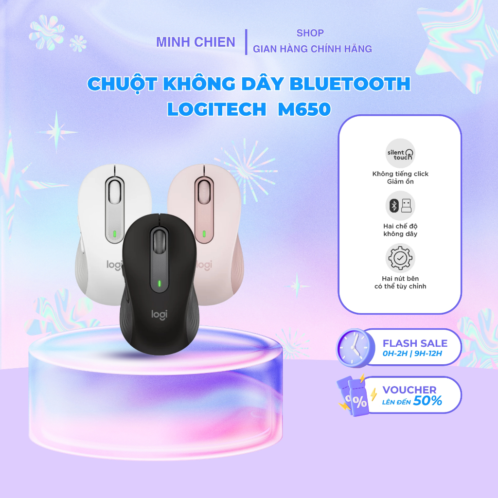 เมาส์ไร้สายบลูทูธ Logitech Signature M650 - SmartWheel ลดเสียงรบกวน ...