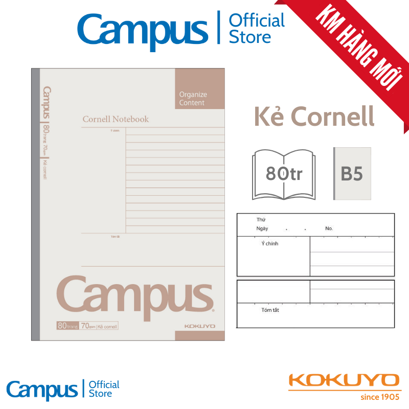 Cornell Campus Lined Notebook Layout 3 โน้ต Optimal Basic Notebook ...